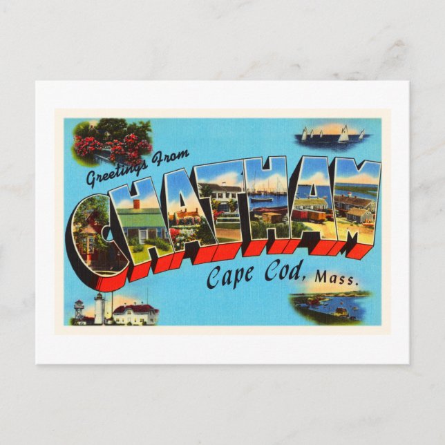 Chatham Cape Cod Massachusetts MA Travel Souvenir Postkarte (Vorderseite)