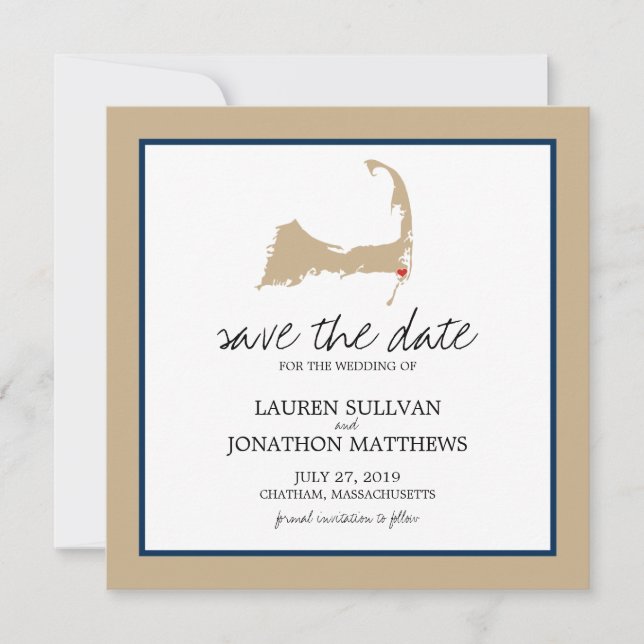 Chatham Cape Cod Wedding Save the Date (Vorderseite)