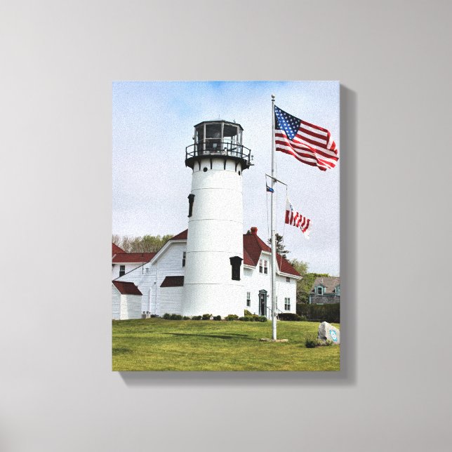 Chatham Lighthouse, Cape Cod, MA Wrapped Canvas Leinwanddruck (Vorderseite)