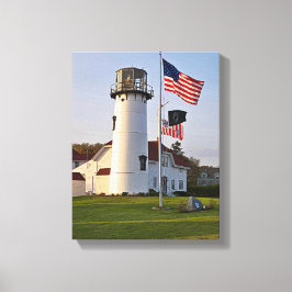 Chatham Lighthouse, Cape Cod, MA Wrapped Canvas Leinwanddruck