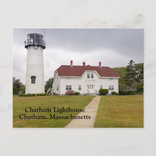 Chatham Lighthouse in Chatham Massachusetts Postkarte (Vorderseite)