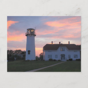 Chatham Lighthouse Sunset Postkarte