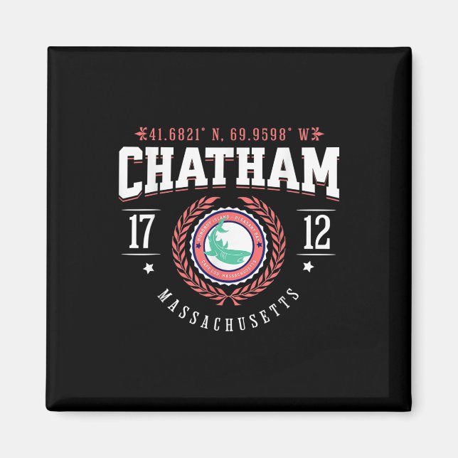 Chatham Ma Cape Cod Souvenir Beach Shark Nautical Magnet (Vorne)