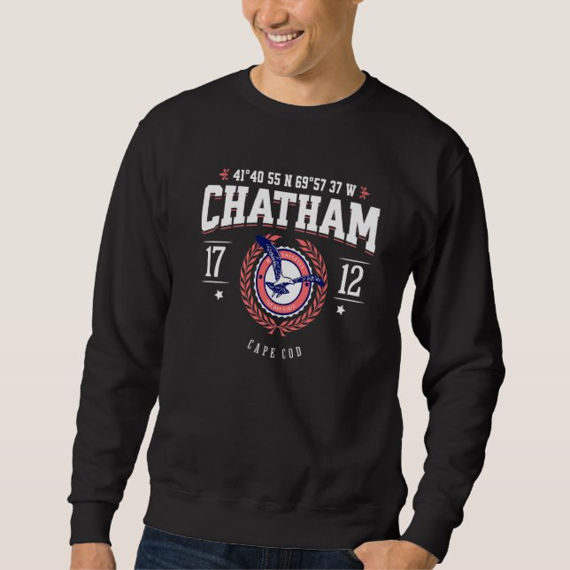 Chatham Massachusetts Cape Cod MA nautischer Stran Sweatshirt (Vorderseite)