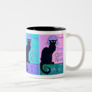 Chats Noir (Schwarze Katzen) Zweifarbige Tasse