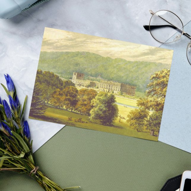 Chatsworth Derbyshire Jane Austen Darcy Pemberly Postkarte (Von Creator hochgeladen)