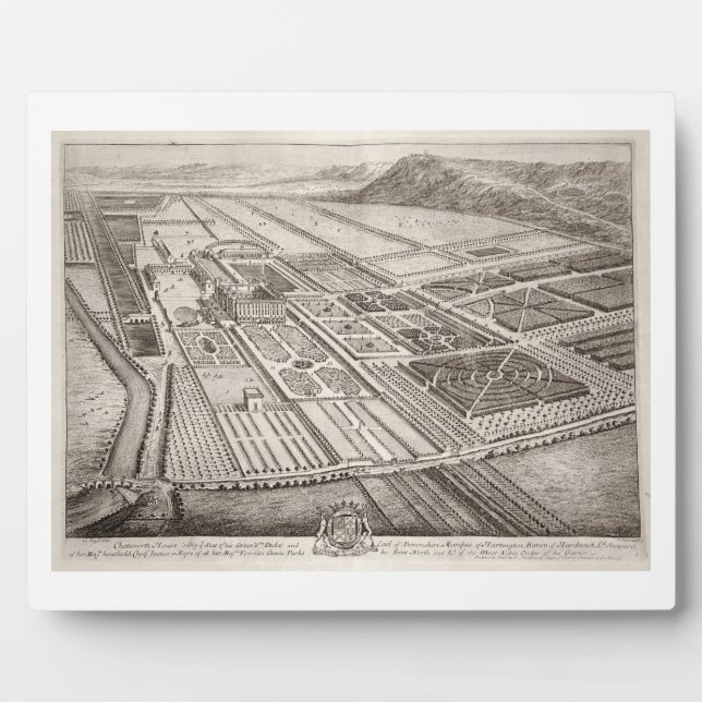 Chatsworth House, Sitz von William Cavendish (1640 Fotoplatte (Vorderseite)