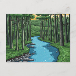 Chattahochee River Atlanta, Georgia Painting Postkarte