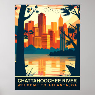 Chattahoochee Fluss Atlanta, Georgia, Reise Poster