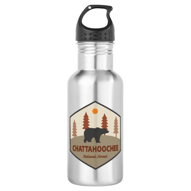 Chattahoochee National Forest Bear Edelstahlflasche (Vorderseite)