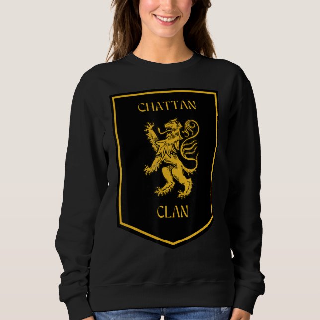 Chattan Clan Scottish Lion Abzeichen Sweatshirt (Vorderseite)