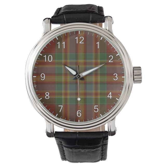 Chattan Clan Tartan Armbanduhr (Vorderseite)