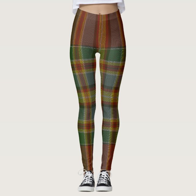 Chattan Tartan Clan Kariert Leggings (Vorderseite)