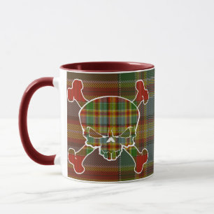 Chattan Tartan Skull No Banner Tasse