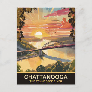 Chattanooga-Brücke, Tennessee-Fluss, Reise Postkarte