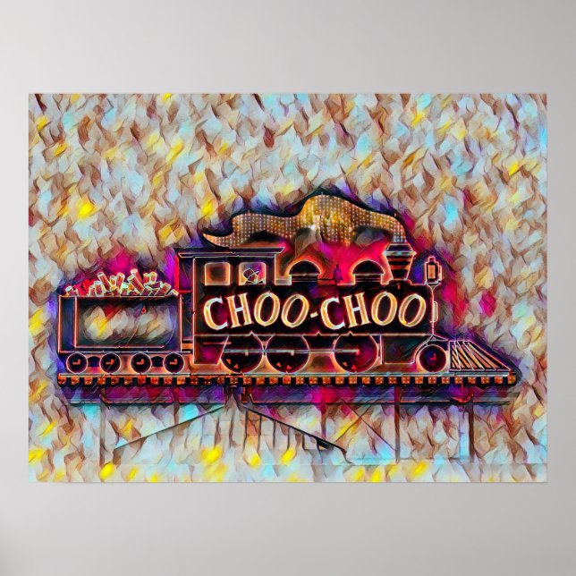 Chattanooga Choo Choo Neon Ölmalerei Poster (Vorne)