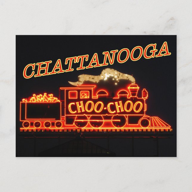 Chattanooga Choo Choo Neonzeichen Postkarte (Vorderseite)