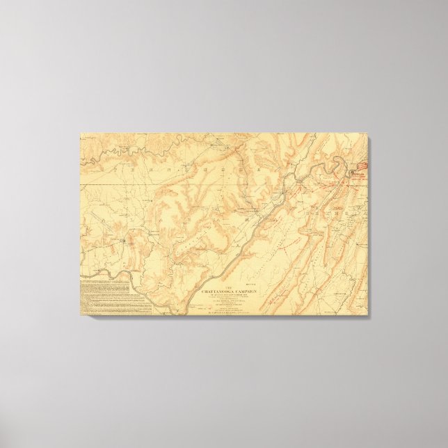 Chattanooga-Kampagne Leinwanddruck (Vorderseite)