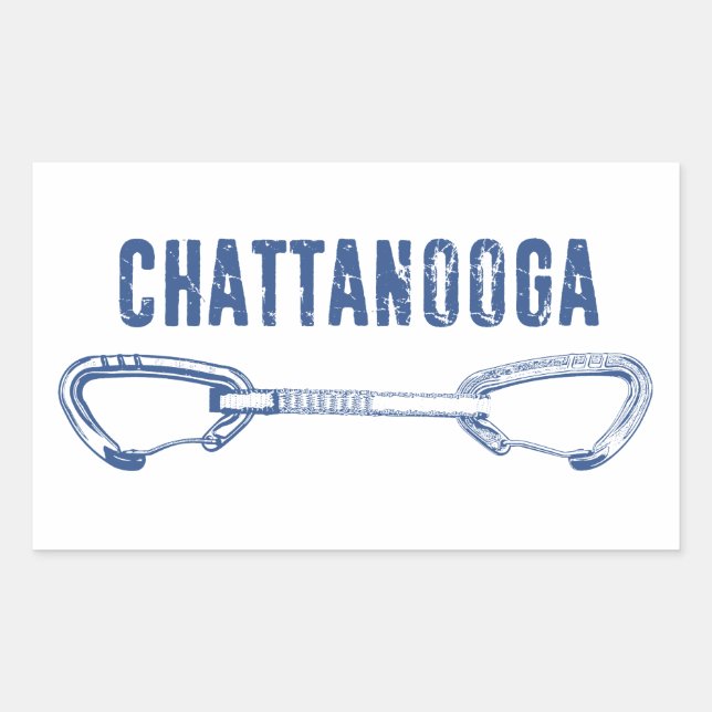 Chattanooga Klettern Schnellziehen Rechteckiger Aufkleber (Vorderseite)