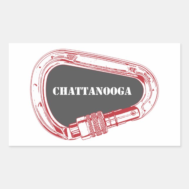 Chattanooga Klettersteig Carabiner Rechteckiger Aufkleber (Vorderseite)