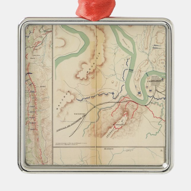 Chattanooga Silbernes Ornament (Vorne)