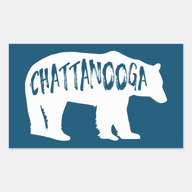 Chattanooga Tennessee Bear Rechteckiger Aufkleber (Vorderseite)