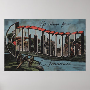 Chattanooga, Tennessee (Flusslandschaft) Poster