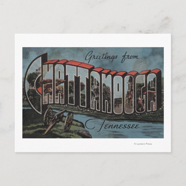 Chattanooga, Tennessee (Flusslandschaft) Postkarte (Vorderseite)