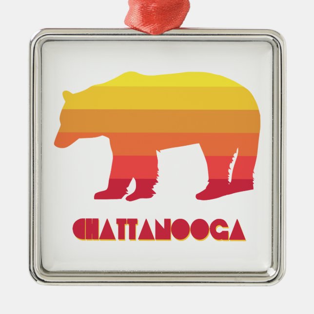 Chattanooga Tennessee Regenbogenbär Ornament Aus Metall (Vorne)