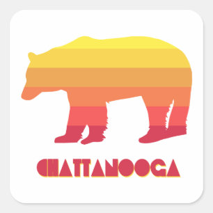 Chattanooga Tennessee Regenbogenbär Quadratischer Aufkleber
