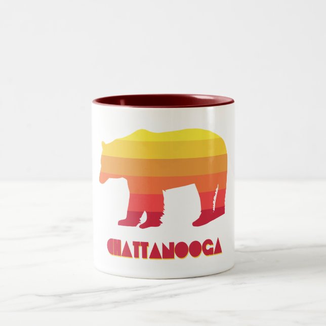 Chattanooga Tennessee Regenbogenbär Zweifarbige Tasse (Mittel)
