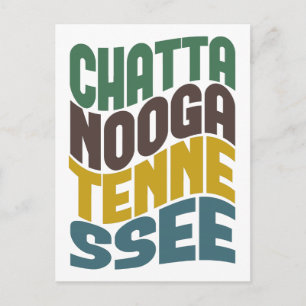 Chattanooga Tennessee Retro Wave Postkarte