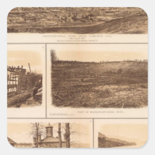Chattanooga Tennessee River Quadratischer Aufkleber
