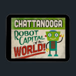 Chattanooga Tennessee Robot - Funny Vintag Magnet<br><div class="desc">Ein charmanter Chattanooga Tennessee Vintage Reise Kühlschrank Magnet mit einem lustigen und freundlichen Roboter,  zusammen mit lustigen Retro-Text,  der sagt: "See you in Chattanooga"</div>