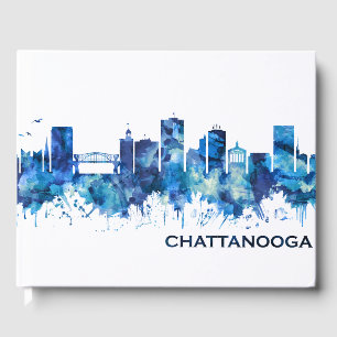Chattanooga Tennessee Skyline Blue Gästebuch