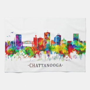 Chattanooga Tennessee Skyline Geschirrtuch