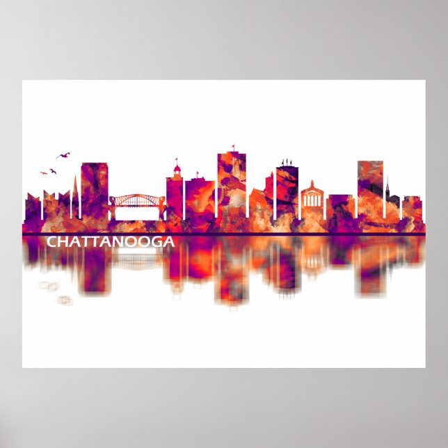 Chattanooga Tennessee Skyline Poster (Vorne)