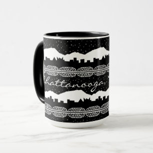 Chattanooga Tennessee Starry Night Black and White Tasse