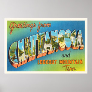Chattanooga Tennessee TN Wandern neben dem Wasser Poster
