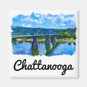 Chattanooga Tennessee Wasserfarbe Magnet