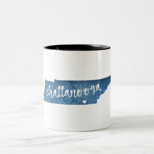 Chattanooga Tennessee Wood Grain Zweifarbige Tasse