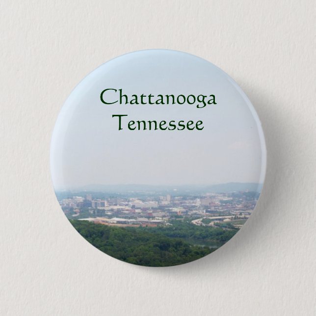 Chattanooga, TN-Stadtbild Button (Vorderseite)