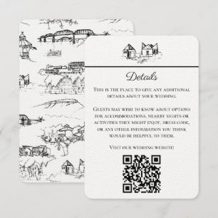 Chattanooga Toile Black and White Enclosure Card Mitteilungskarte