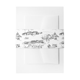 Chattanooga Toile Black und White Einladungsbanderole