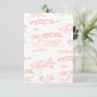 Chattanooga Toile Blush-Farbbeispiel Dankeskarte