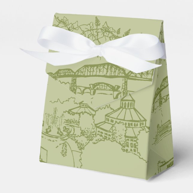 Chattanooga Toile Green Geschenkschachtel