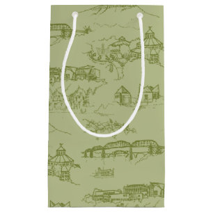 Chattanooga Toile Grün Kleine Geschenktüte