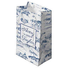 Chattanooga Toile Navy und White Wedding Kleine Geschenktüte