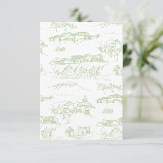 Chattanooga Toile Sage Color Beispiel Dankeskarte