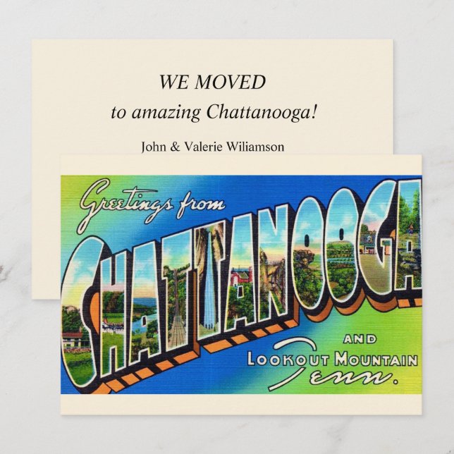 Chattanooga Vintage Postkarte (Vorne/Hinten)